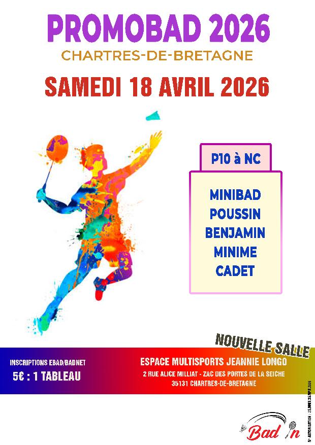 Promobad 2026 Chartres-de-Bretagne